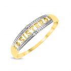 9ct Gold 'Sister' Diamond Set Family Ring