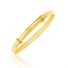 9ct Yellow Gold Double Heart Baby Bangle