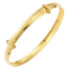 9ct Yellow Gold Embossed Celtic Expander Bangle