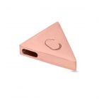 Rose Gold Plated Stainless Steel Personalised One Initial Triangle Charm