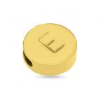 Gold Plated Stainless Steel Personalised One Initial Round Charm