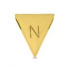 Gold Plated Stainless Steel Personalised One Initial Triangle Charm