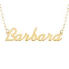 9ct Yellow Gold Extra Thickness Name Necklace On 18" Trace Chain