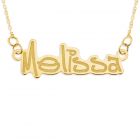9ct Yellow Gold Personalised Name Plate On 16" Trace Chain 