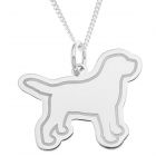 Sterling Silver Personalised Dog Pendant On 18" Curb Chain
