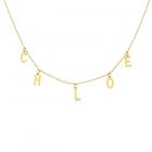 9ct Yellow Gold Personalised Choker Necklet