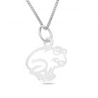 Sterling Silver Cut Out Frog Pendant On 18" Curb Chain