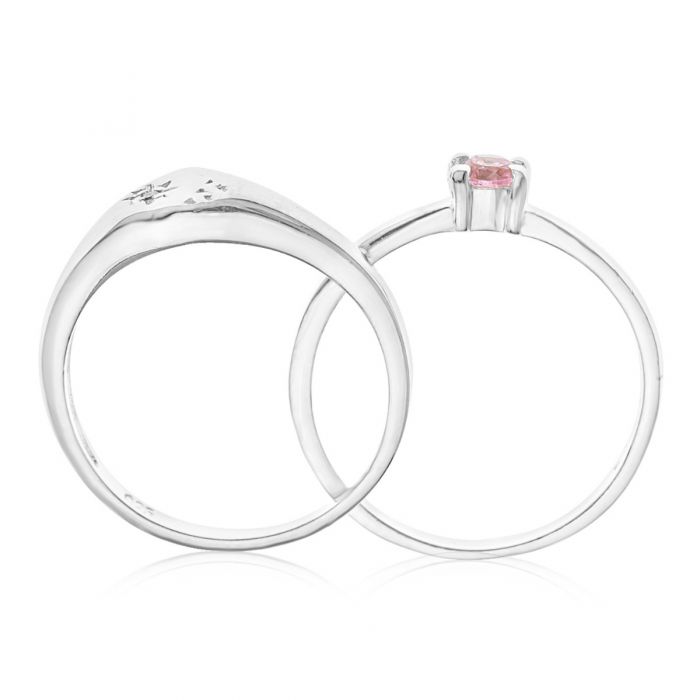 Sterling Silver Pink Heart Baby Ring for Little Girls – Cherished Moments  Jewelry