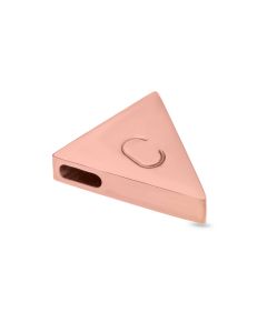 Rose Gold Plated Stainless Steel Personalised One Initial Triangle Charm