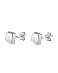 9CT White Gold Square Stud Earrings