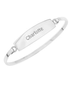 Sterling Silver Personalised Bar Bangle