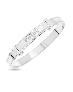 Sterling Silver Personalised Baby Bangle 