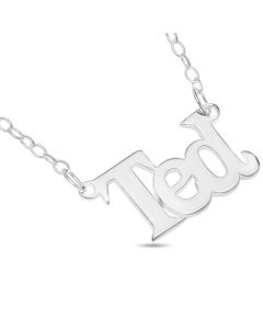 Personalised Sterling Silver Name Necklace on 16" Trace Chain