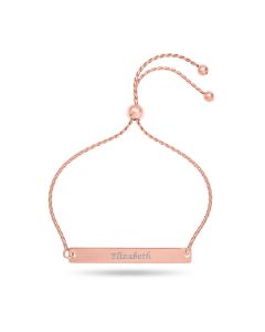 Rose Gold Plated Silver Personalised Bar Bracelet