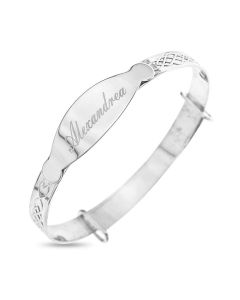 Sterling Silver Celtic ID Plate Bangle