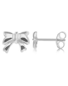 Sterling Silver Child's Bow Stud Earrings