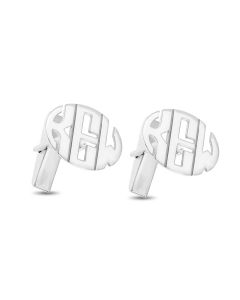 Sterling Silver Personalised Three Initials Gent's Cufflinks