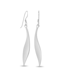 Sterling Silver Plain Twist Hook Earrings