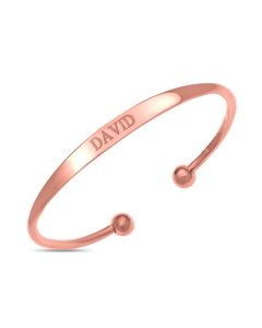 Silver Rose Gold Plated 1/2OZ Personalised Bangle 